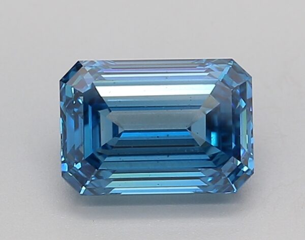 1.48 LGD Carat  FANCY VIVID BLUE Color VS1 EMERALD Shape IGI