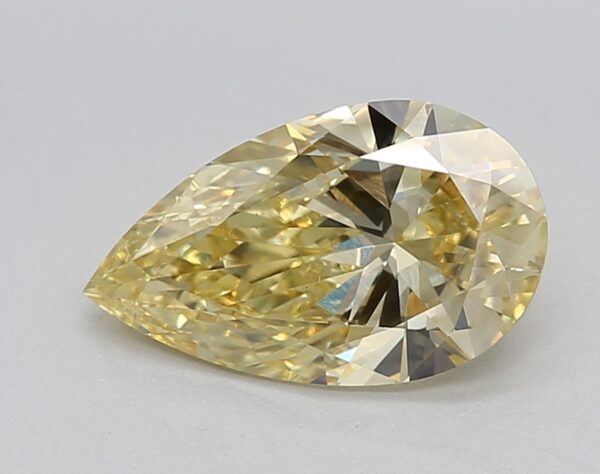 1.50 LGD Carat  FANCY INTENSE YELLOW Color VS1 PEAR Shape IGI