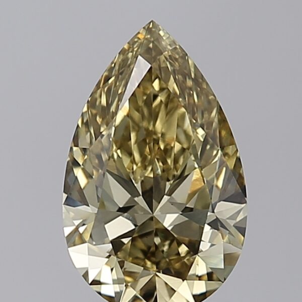 1.52 LGD Carat  FANCY INTENSE YELLOW Color VS1 PEAR Shape IGI