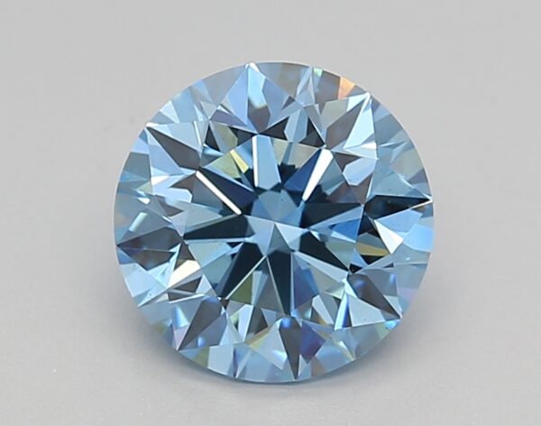 1.58 LGD Carat  FANCY VIVID BLUE Color VS1 ROUND Shape IGI