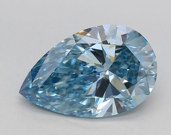 2.86 LGD Carat  FANCY VIVID BLUE Color VS2 PEAR Shape IGI