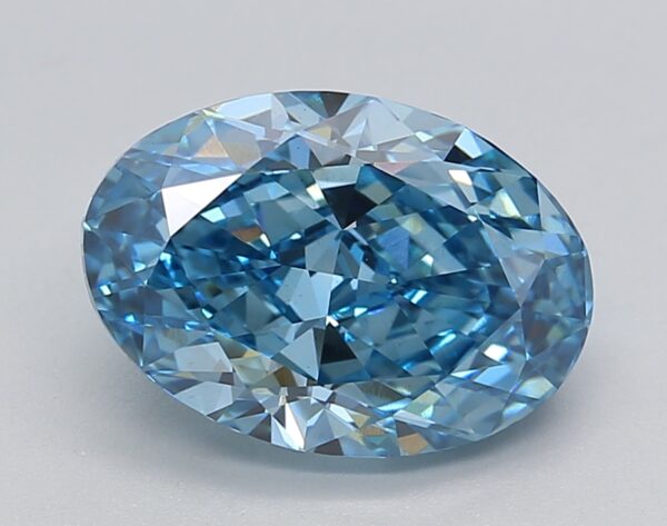 3.03 LGD Carat  FANCY VIVID BLUE Color VS1 OVAL Shape IGI