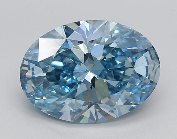 3.04 LGD Carat  FANCY VIVID BLUE Color VS2 OVAL Shape IGI