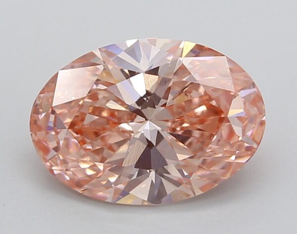 3.04 LGD Carat  FANCY VIVID PINK Color VS2 OVAL Shape IGI