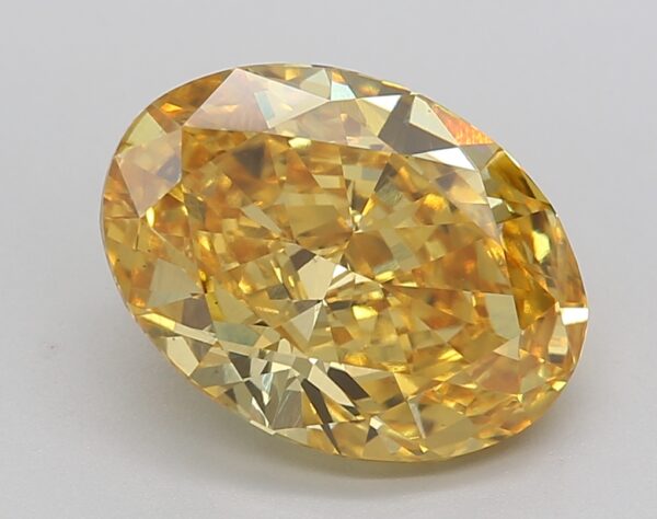 4.22 LGD Carat  FANCY VIVID YELLOW Color VS1 OVAL Shape IGI