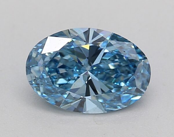 0.60 LGD Carat  FANCY VIVID BLUE Color VS1 OVAL Shape IGI