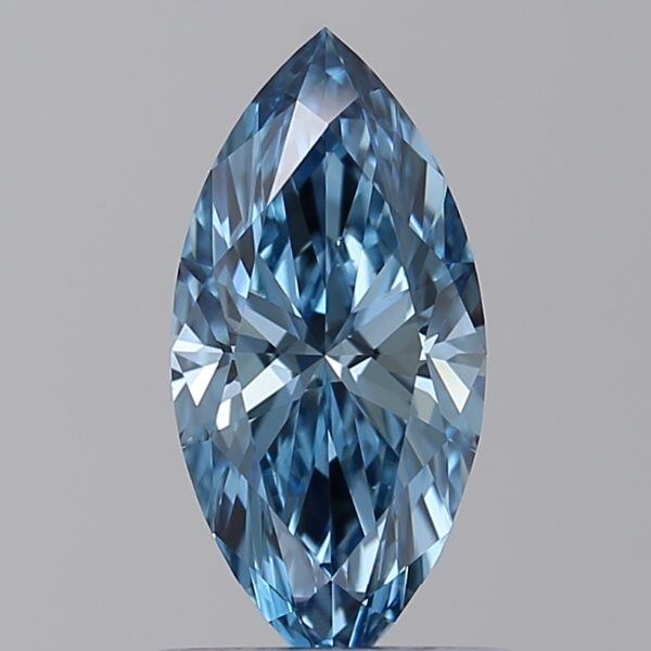 0.90 LGD Carat  FANCY VIVID BLUE Color VS1 MARQUISE Shape IGI