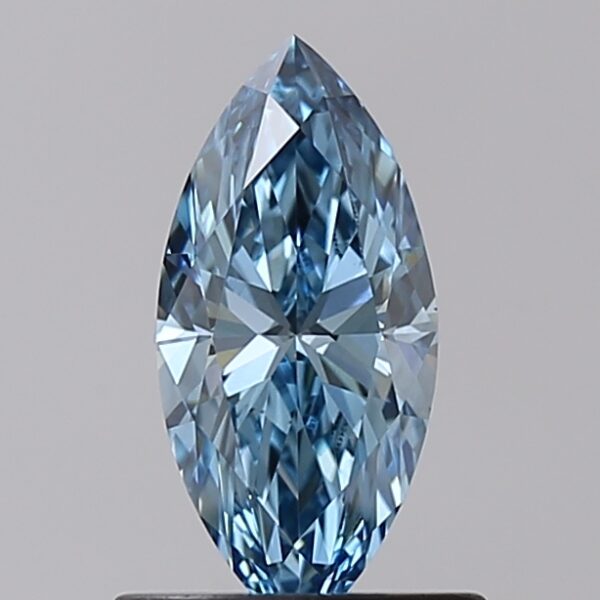 0.71 LGD Carat  FANCY VIVID BLUE Color VS1 MARQUISE Shape IGI