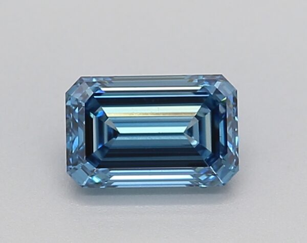 0.71 LGD Carat  FANCY VIVID BLUE Color VVS2 EMERALD Shape IGI