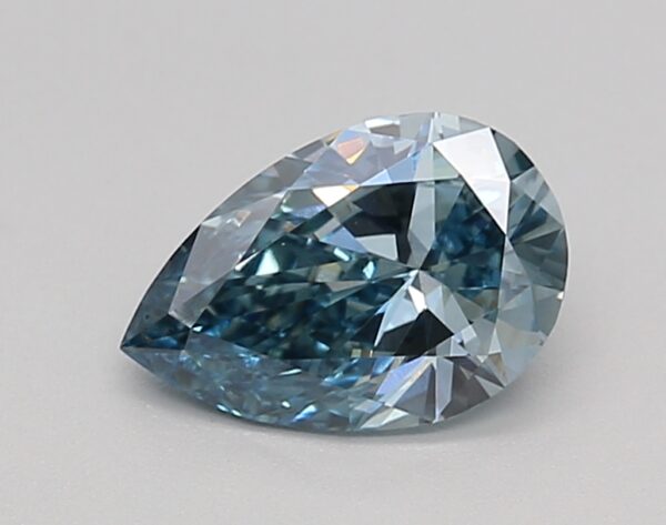 0.87 LGD Carat  FANCY VIVID BLUE Color VS1 PEAR Shape IGI