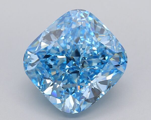 5.20 LGD Carat  FANCY VIVID BLUE Color VS1 CUSHION Shape IGI