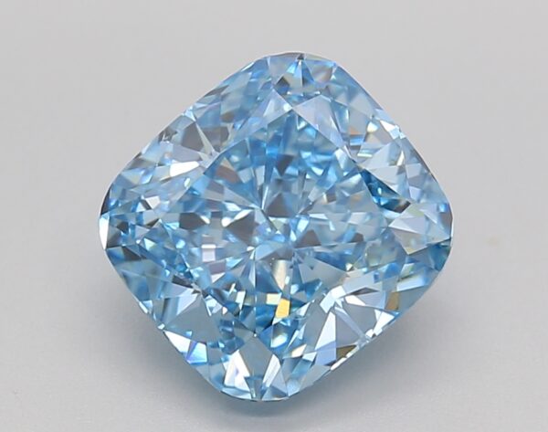 2.68 LGD Carat  FANCY VIVID BLUE Color VS1 CUSHION Shape IGI