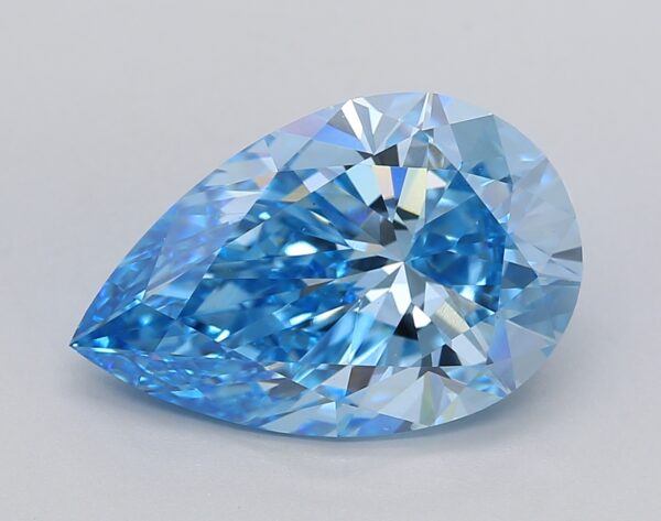 5.21 LGD Carat  FANCY VIVID BLUE Color VS1 PEAR Shape IGI