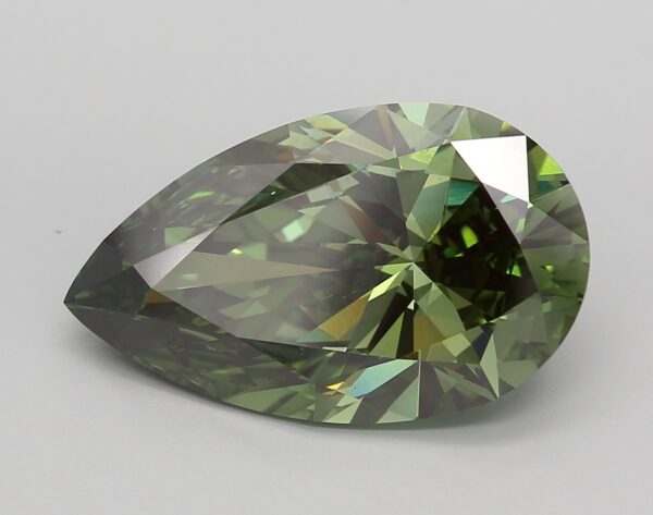 7.23 LGD Carat  FANCY VIVID GREEN Color VS1 PEAR Shape IGI