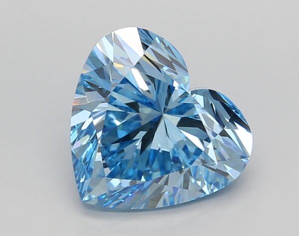 3.06 LGD Carat  FANCY VIVID BLUE Color VVS2 HEART Shape IGI